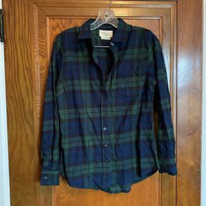 Weatherproof Brand - Comfort Stretch- One Pocket- Blue and Green  Flannel